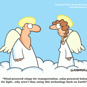 Angel cartoons, cartoons about angels, cartoons about Heaven, cartoons about afterlife, cartoons about life after death.