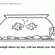 Animal Cartoons: cartoons about pets, funny animals, talking animals, zoo animals, wild animals, animal cartoons for clip art, animal humor, animal jokes, animal pictures, animal comics, farm animals, wildlife, talking goldfish cartoon, tell me about your day, how was your day, boring life.