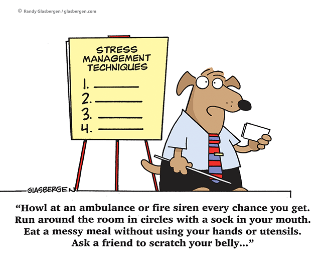 funny cartoons about stress management Archives - Glasbergen Cartoon Service