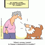 What's wrong, Lassie? Is Timmy's cholesterol in trouble?