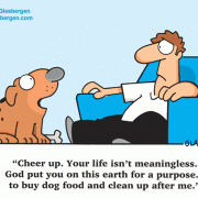 Dog Cartoon: meaning of life, purpose, dog owner