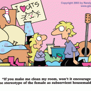 Cartoons About Mothers: mom, mommy, mother\'s day, motherhood, parenthood, parenting, messy room, feminism, stereotype.