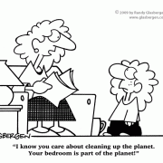 Cartoons About Mothers: mom, mommy, mother\'s day, motherhood, parenthood, parenting, cleaning, save the planet, clean your room, children\'s chores.