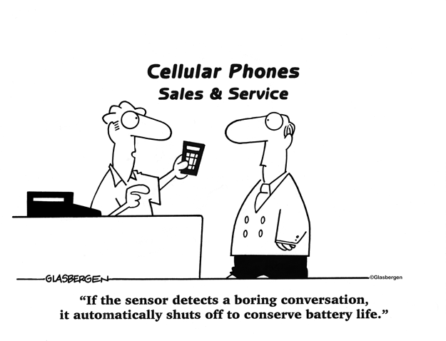 cell phone cartoon