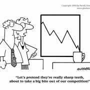 Cartoons about charts, graphs.