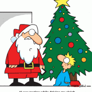 Santa, Santa Claus, toys, christmas tree, christmas eve, texting, text message, blackberry, iphone, cell phone, smart phone, holiday, safety, safe driving.