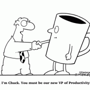 Hi, I'm Chuck. You must be our new VP of Productivity.