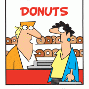 food, nutrition, snacks, donuts, Of course doughnuts are good for you. They're hole grain!