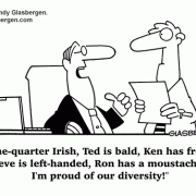 Diversity Cartoons: diversity education, workplace diversity, cultural diversity, lack of diversity, diversity awareness, diversity training, diversity policy,small differences, insignificant diversity, striving for genuine diversity.