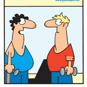 Fitness Cartoons, Exercise Cartoons: exercising, being more active, get fit, getting in shape, physical conditioning, workout, working out, training, physical fitness, exercise program, exercise routine, burning calories, get healthy, getting fit, Schwarzenegger,abs, biceps, gym workout.