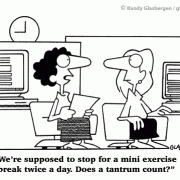 Fitness Cartoons, Exercise Cartoons: exercising, being more active, get fit, getting in shape, physical conditioning, workout, working out, training, physical fitness, exercise program, exercise routine, burning calories, get healthy, getting fit, aerobic exercise, tantrums, exercising at work.