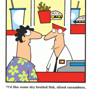 Food cartoons, cartoons about eating, cooking, nutrition.