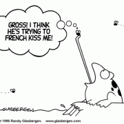 Golden Oldie Cartoons: frog, cartoons about frogs, French kissing, fly, tongue kiss, catching flies, pond life.