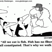 Golden Oldie Cartoons: constipation, penguins, fish.