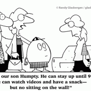 Golden Oldie Cartoons: Humpty Dumpty, babysitter, over-protective parents.