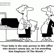 Golden Oldie Cartoons: cartoon about being pregnant, employee of the month, annoying coworkers.