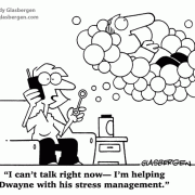 Golden Oldie Cartoons: bubbles, stress, relaxation, relaxation techniques, stress management.