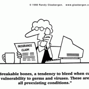 Health Insurance Cartoons: health insurance companies, health insurance policies, HMO, healthcare coverage, benefits package, employee healthcare, employee benefits, health insurance stress, health insurance problems, pre-existing conditions,