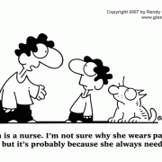 Hospital Cartoons: hospital nurse, mom is a nurse, nurse's uniform, scrubs.
