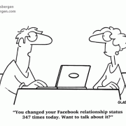You changed your Facebook relationship status 347 times today. Want to talk about it?