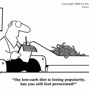 Diet Cartoons: low-carb diet cartoons, cartoons about Atkins Diet, fad diets, forbidden foods.