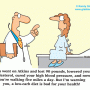 Diet Cartoons: low-carb diet cartoons, cartoons about Atkins Diet, safety of Atkins Diet.