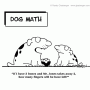 Math Cartoons: math teachers, math classes, math students, math homework, math problems, math numbers, math studies, teaching math, dog math.