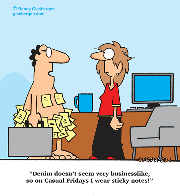 funny business cartoons about casual Friday. Archives - Glasbergen Cartoon  Service