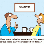 That's our mission statement. We wrote it the same day we switched to decaf.