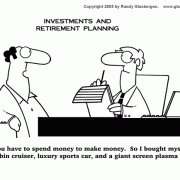 Money Cartoons: cash, saving money, losing money, investing, finance, financial services, personal finance, investing tips, investing advice, financial advice, retirement investing, Wall Street humor, making money, mutual funds, retirement planning, retirement plan, retirement fund, financial advisor, spending, spend money to make money.