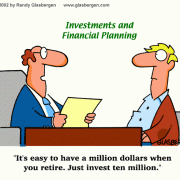 Money Cartoons: cash, saving money, losing money, investing, finance, financial services, personal finance, investing tips, investing advice, financial advice, retirement investing, Wall Street humor, making money, mutual funds, retirement planning, retirement plan, retirement fund, financial advisor, spending, how to retire with a million dollars.