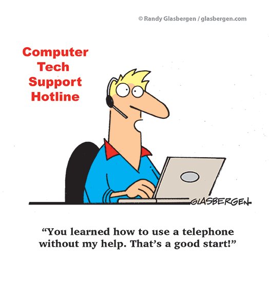 funny cartoons about tech support Archives - Glasbergen Cartoon Service