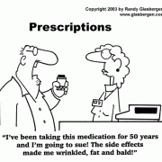Cartoons About Prescription Drugs and Medications, pharmaceuticals, pharmacology, pharmacist, druggist, medicine, medication, prescriptions, prescription drugs, health, pills, Rx, healthcare, healthcare products, remedy, prescription remedies, cures, getting older, wrinkles, aging, side effects, drug lawsuits, drug side effects.