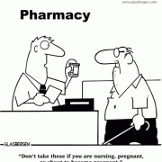 Cartoons About Prescription Drugs and Medications, pharmaceuticals, pharmacology, pharmacist, druggist, medicine, medication, prescriptions, prescription drugs, health, pills, Rx, healthcare, healthcare products, remedy, prescription remedies, cures, warning label, pregnant, old age, medicated, drug store, geriatric, aging, getting older,  drug warnings