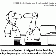 Cartoons about selling, sales training, sales lessons, missed opportunities.