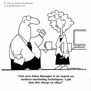 Cartoons about sales manager, sales management, marketing techniques, selling online, Internet marketing, sales team.