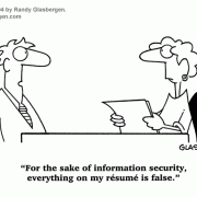 Cartoons about information security, false information, resume.
