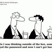 Cartoons about password, security, office security