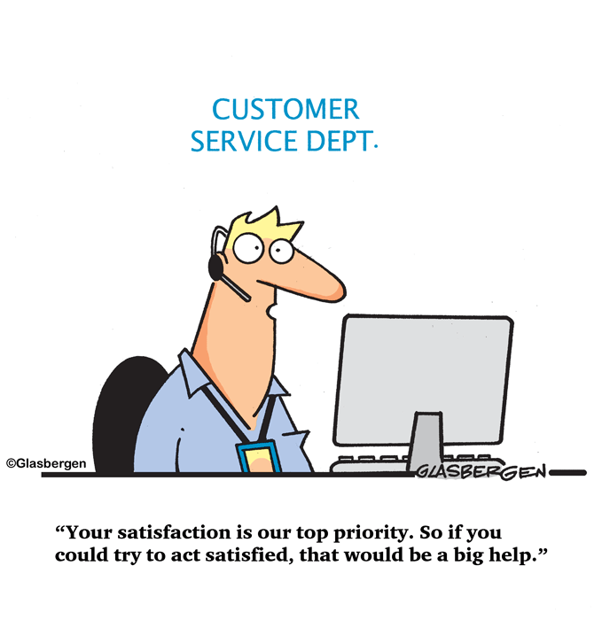 Customer Service / Call Center - Glasbergen Cartoon Service