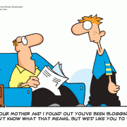 Social Networking Cartoons: cartoons about social networking, cartoons about blogging, bloggers, blogs, cartoons about supervising your child online, parental supervision of Internet.