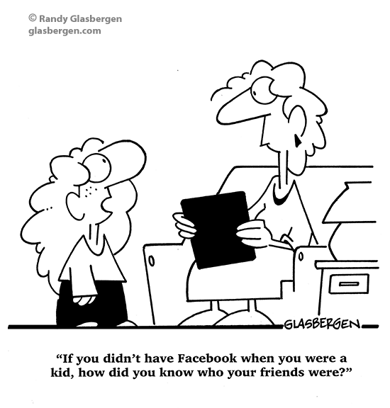 funny cartoons about Facebook Archives - Glasbergen Cartoon Service