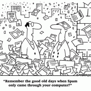 Spam Cartoons: cartoons about spam, spamming, unsolicited e-mail, junk mail, junk e-mail, internet,spam blocker, anti spam, deleting spam, stopping spam, advertising e-mail, annoying e-mail, fighting spam, mailing lists, spammers, wasting time with spam, lost productivity, raining spam, spam storm, pollution, weather.