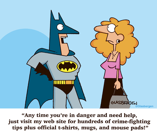 Superhero Cartoons - Glasbergen Cartoon Service