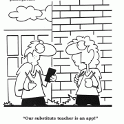Our substitute teacher is an app!