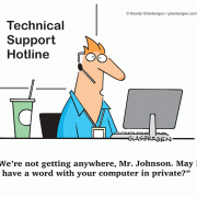 We\'re not getting anywhere, Mr. Johnson. May I have a word with your computer in private?