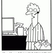 Cartoons About Working At Home: home based business, earn money at home, work at home online, benefits of working at home, disadvantages of working at home, starting a home business, starting a small business, cartoons about small business, self-employed, work from home, self-employment, telecommute, telecommuter, benefits of telecommuting, disadvantages of telecommuting, home office, office at home, home office routine, home office interruptions, home office distractions, home office expenses, home office duties, wearing pajamas to work, vertical stripes, reasons for starting a home business.