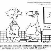 Cartoons About Dieting, Cartoons About Losing Weight: nutrition, weight loss diet, fad diets, diet and exercise, thinner, calories, burning calories, low-calorie, Thin Lines, dieting tips, diet advice, diet doctors, diet humor, healthy eating, lose weight, unhealthy eating, diet plans, food, eating, eating less, wind chill factor, grade on a curve, weight, weight management.