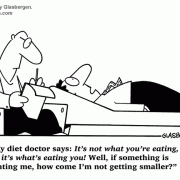 Cartoons About Dieting, Cartoons About Losing Weight: nutrition, weight loss diet, fad diets, diet and exercise cartoons, thinner, calories, burning calories, low-calorie, Thin Lines, dieting tips, diet advice, diet doctors, diet humor, healthy eating, lose weight, unhealthy eating, diet plans, food, eating, eating less, psychiatrist, smaller size, getting smaller, what's eating you.