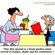 Cartoons About Dieting, Cartoons About Losing Weight: nutrition, weight loss diet, fad diets, diet and exercise cartoons, thinner, calories, burning calories, low-calorie, Thin Lines, dieting tips, diet advice, diet doctors, diet humor, healthy eating, lose weight, obese, cartoons about obesity, unhealthy eating, diet plans, food, eating, eating less, vegetables, salad, fast food, diet foods, diet menu, eating out, dining out, low-calorie menu choices.