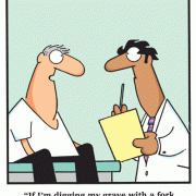 Cartoons About Dieting, Cartoons About Losing Weight: nutrition, weight loss diet, fad diets, obesity, fighting obesity, battling obesity, obesity epidemic, diet and exercise, thinner, calories, burning calories, low-calorie, Thin Lines, dieting tips, diet advice, diet doctors, diet humor, healthy eating, lose weight, unhealthy eating, diet plans, food, eating, eating less, diet doctors, digging my own grave, silverware, fork, spoon, exercise, manual labor.